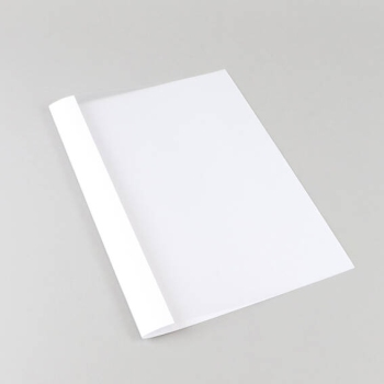 Ösenmappe A4, Lederkarton, 10 Blatt, weiß | 1 mm