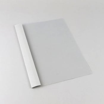 Ösenmappe A4, Lederkarton, 10 Blatt, grau | 1 mm