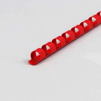 Plastikbinderücken A4, rund, 8 mm | rot