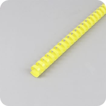 Plastikbinderücken A4, oval, 22 mm | gelb
