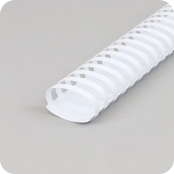 Plastikbinderücken A4, oval, 51 mm | weiß