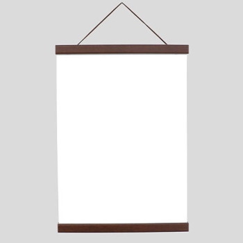 Posterleisten aus Holz, mit Aufhängeschnur und Magnetbefestigung, 710 mm | Dunkelbraun