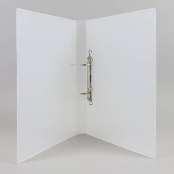 Ringbuch A4, transparent 2-Ring Combi-Mechanik | 20 mm | mit Außentasche
