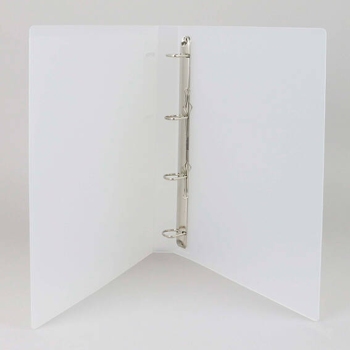 Ringbuch A4, transparent, 4-Ring Combi-Mechanik | 20 mm | mit Außentasche