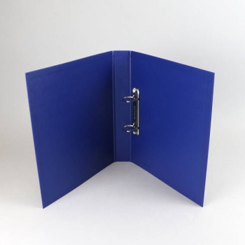 Ringbuchordner A4 mit Außentaschen, 2-Ring Combi-Mechanik | 30 mm | blau