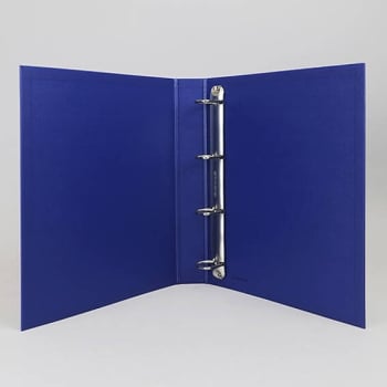 Ringbuchordner A4 mit Außentaschen, 4-Ring Combi-Mechanik | 30 mm | blau