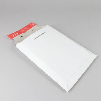 Versandtasche Karton B5, 21 x 26,5 x 3 cm, Selbstklebeverschluss, Aufreißfaden, weiß 