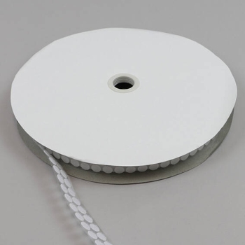 Klettpunkte auf Rolle, Haken und Flausch einzeln 10 mm | weiß | Haken