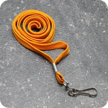 Lanyard, 10 mm breit orange | mit drehbarem Metallhaken