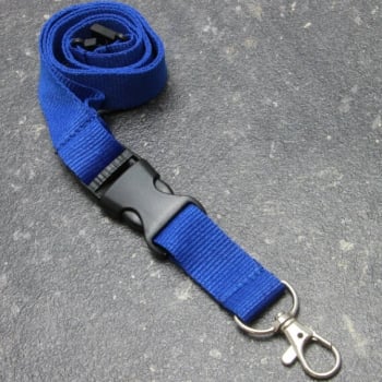 Schlüsselband mit Sicherheitsverschluss blau
