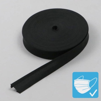Schrägband, Polyester, 20 mm (Rolle mit 25 m) schwarz