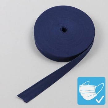 Schrägband, Polyester, 20 mm (Rolle mit 25 m) dunkelblau