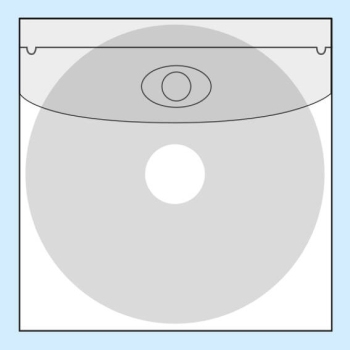 CD-Taschen mit Klappe, selbstklebend, transparent 