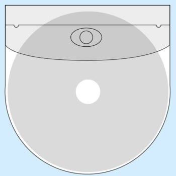 CD-Taschen mit Klappe, selbstklebend, unten rund, transparent 