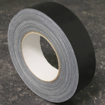 Gewebeband einseitig klebend, Fälzelband schwarz | 50 mm
