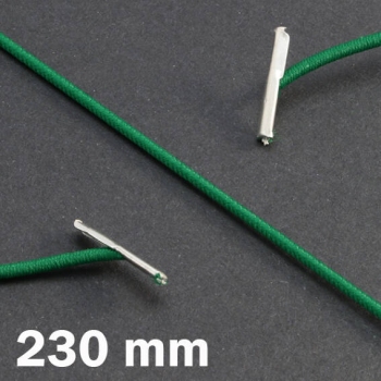 Gummizugschnüre 230 mm mit 2 Splinten, grün 