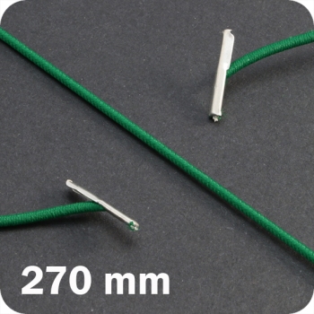 Gummizugschnüre 270 mm mit 2 Splinten, grün 