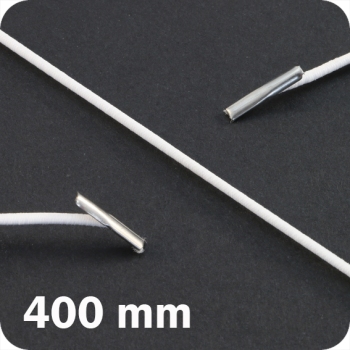 Gummizugschnüre 400 mm mit 2 Splinten, weiß 