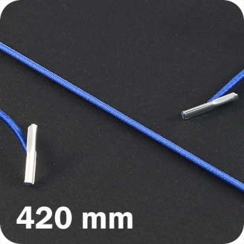 Gummizugschnüre 420 mm mit 2 Splinten, mittelblau 