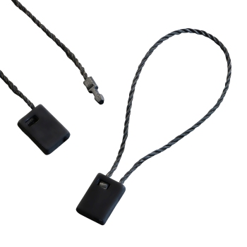Kordeln mit Einsteckbox, 120 mm, schwarz 120 mm | schwarz