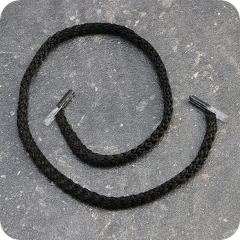 Kordeln, geflochten, mit Foliensplinten, 450 mm, schwarz 