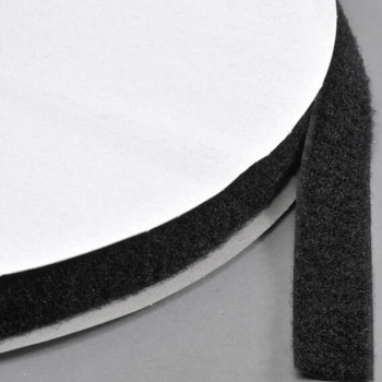 Klettband zum Nähen, Flausch Rolle mit 25 m, 16 mm | schwarz