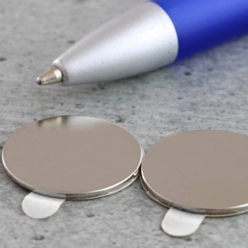 Scheibenmagnete aus Neodym, selbstklebend, 22 mm x 2 mm, N35 