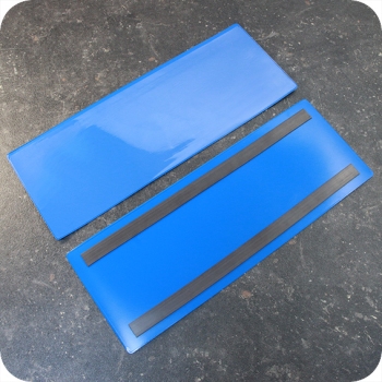Magnettaschen, 325 x 115/120 mm, mit 2 Magnetstreifen, Breitseite offen, blau 325 x 115/120 mm | mit 2 Magnetstreifen