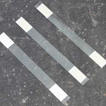 Regalwipper, 150 x 15 mm, mit 2 Klebeflächen, Papiervlies 