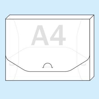 Dokumentenbox für Inhalt DIN A4 mit Klappe und Steckverschluss 