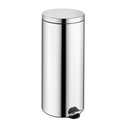 Treteimer 30 L silber | Edelstahl | glänzend