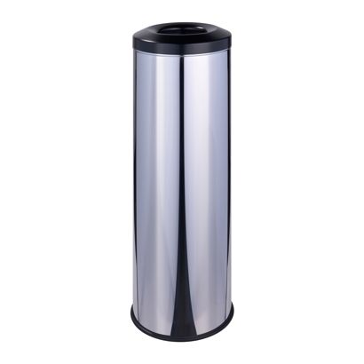 Mülleimer selbstlöschend 30 L Edelstahl | silber | glänzend