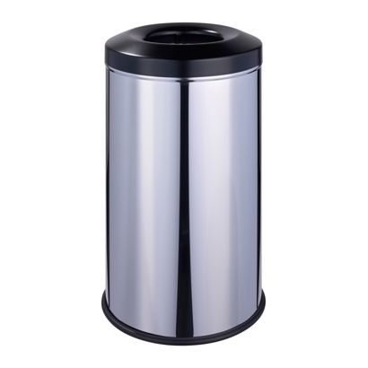 Mülleimer selbstlöschend 20 L Edelstahl | silber | glänzend