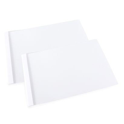 Thermobindemappe A4 Quer, Karton, weiß 