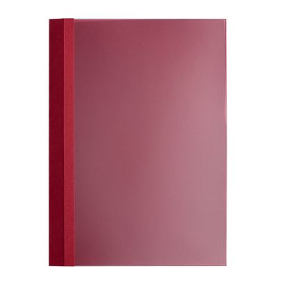Ösenmappe A4, Lederkarton, 25 Blatt, rot | 2 mm