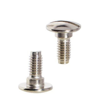 Schlitzschrauben für Buchschrauben, 7,5 mm, mit 1 mm Verlängerung, vernickelt 
