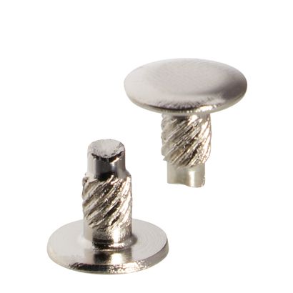 Einpressköpfe für Buchschrauben, 8 mm, mit 3 mm Verlängerung, vernickelt 