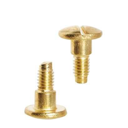 Schlitzschrauben für Buchschrauben, 7,5 mm, mit 4 mm Verlängerung, vermessingt 
