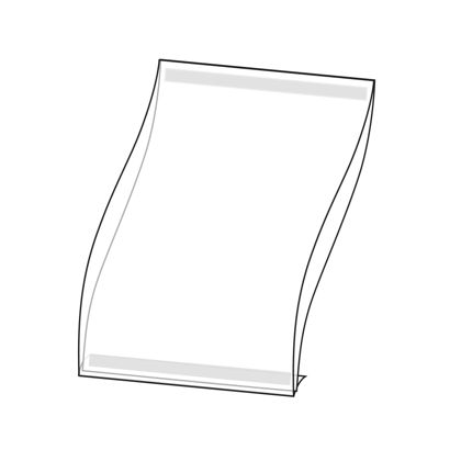Klapp-Sichthüllen, Hart-PVC mit 2 Hochleistungs-Klebestreifen (PET-Träger) auf der Rückseite  | Hochformat 