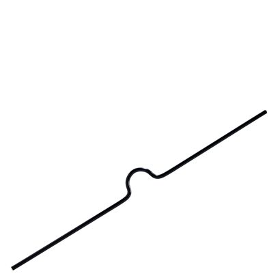 Vorgebogener Kalenderaufhänger schwarz | 150 mm