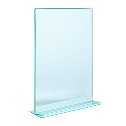 T-Aufsteller, PMMA (Acryl), transparent-grün 