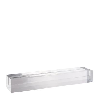 Kartenhalter aus Acryl, Sockel für variables Stecksystem MODUL transparent | 210 mm | glänzend