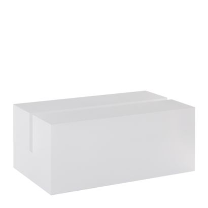 Kartenhalter aus Acryl, Sockel für variables Stecksystem MODUL 74 mm | transparent | matt