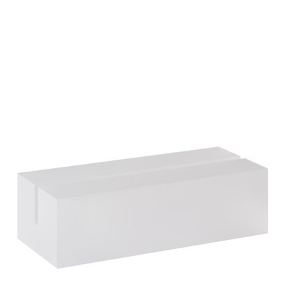 Kartenhalter aus Acryl, Sockel für variables Stecksystem MODUL transparent | 105 mm | matt