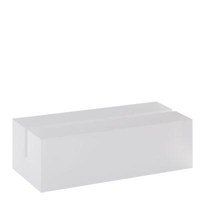 Kartenhalter aus Acryl, Sockel für variables Stecksystem MODUL transparent | 100 mm | matt