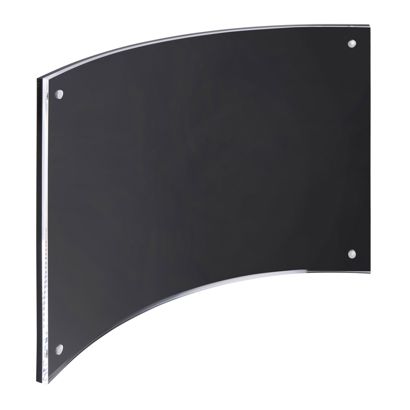 magnetischer Bilderrahmen, gebogen transparent, schwarz | 175 x 240 mm/A5