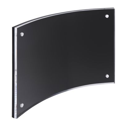 magnetischer Bilderrahmen, gebogen transparent, schwarz | 110 x 170 mm/A6
