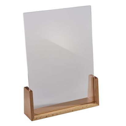 Tischaufsteller Holz LignoLine  A4 - 210 x 297 mm  | Hochformat  | Buchenholz|Acryl (PMMA) 