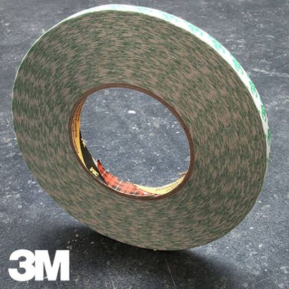 3M 9087, Doppelseitiges PVC-Klebeband, weiß, sehr starker Acrylatklebstoff 12 mm