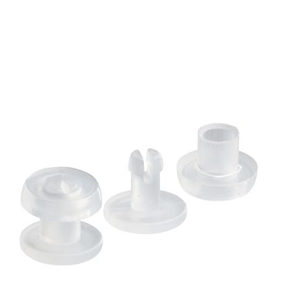 Druckösen Kunststoff, dicke Ausführung transparent  | 5 mm